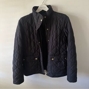 J.Crew Quilted Lightweight Black Barn Jacket size Small